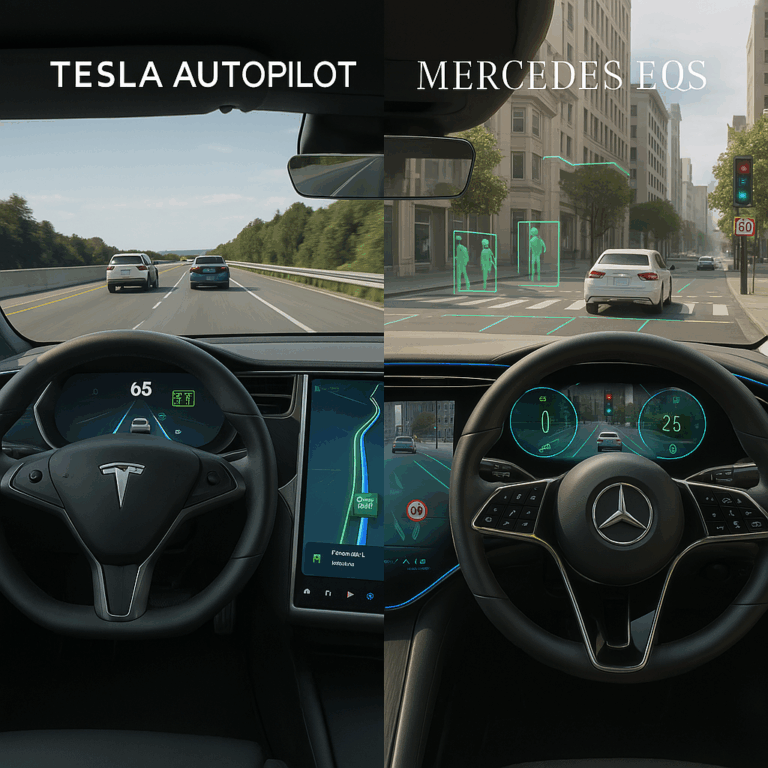 Tesla Autopilot vs Mercedes EQS