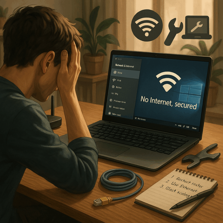 How to Fix ‘No Internet, Secured’ WiFi Error (Windows 10/11) 🔧💻
